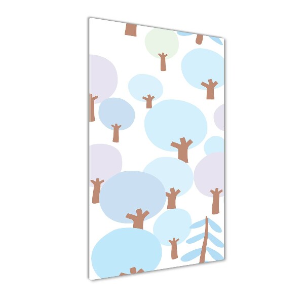 Glasbild vertikales Bäume