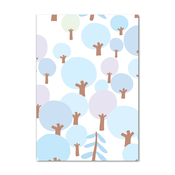 Glasbild vertikales Bäume