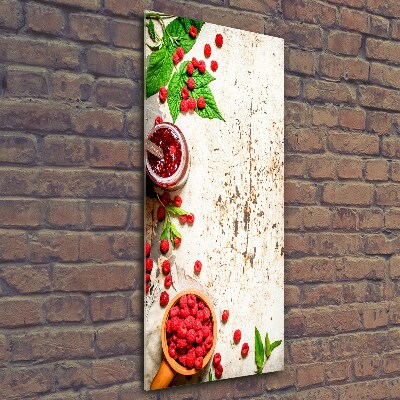 Foto auf glas vertikales Himbeermarmelade