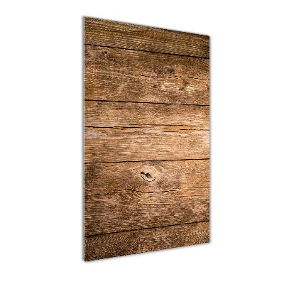 Bild aus glas vertikales Holzhintergrund