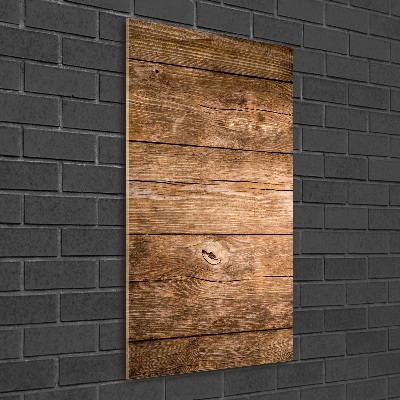 Bild aus glas vertikales Holzhintergrund