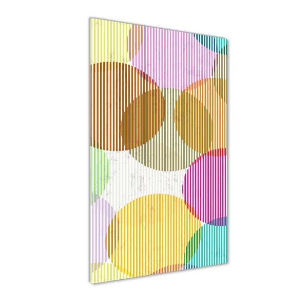 Foto auf glas vertikales Farbige Kreise