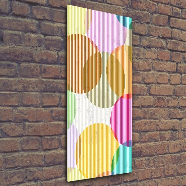 Foto auf glas vertikales Farbige Kreise