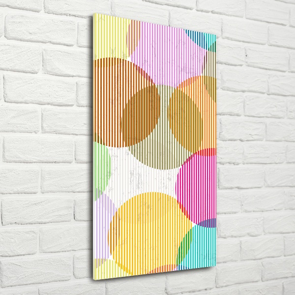 Foto auf glas vertikales Farbige Kreise