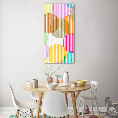 Foto auf glas vertikales Farbige Kreise