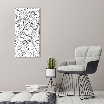 Foto auf glas vertikales Zentangle-Hintergrund