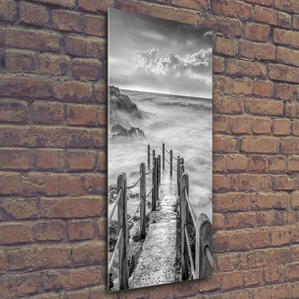 Foto auf glas vertikales Weg am Meer