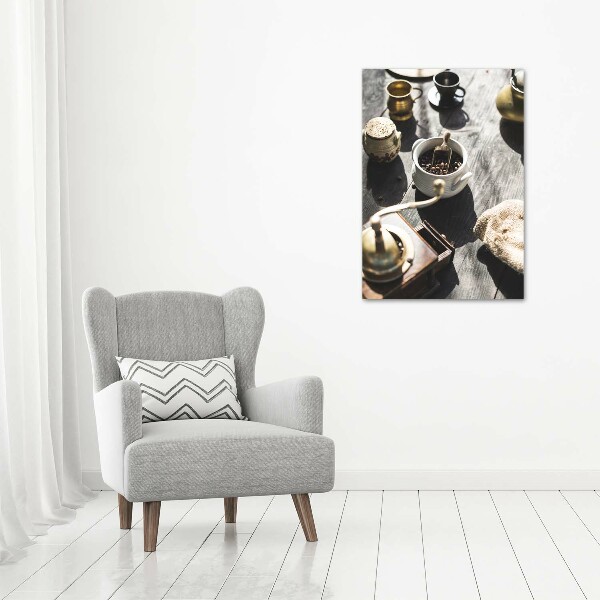 Bild aus glas vertikales Kaffeemühle