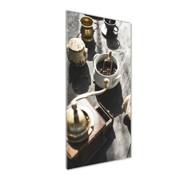 Bild aus glas vertikales Kaffeemühle