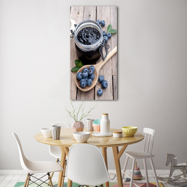 Foto auf glas vertikales Blaubeermarmelade