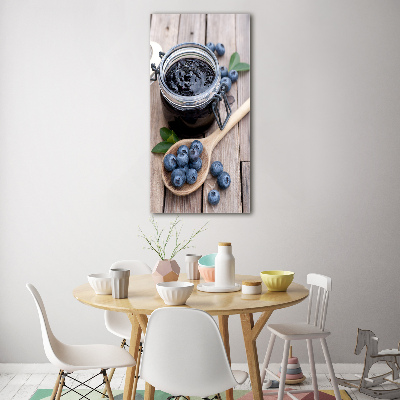 Foto auf glas vertikales Blaubeermarmelade
