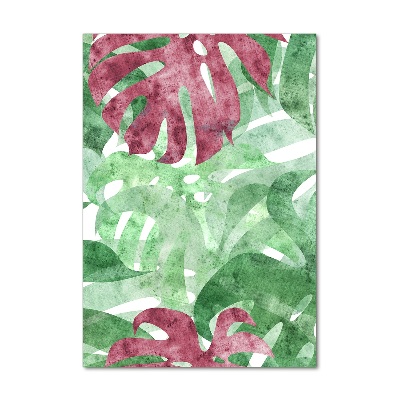 Bild aus glas vertikales Monstera