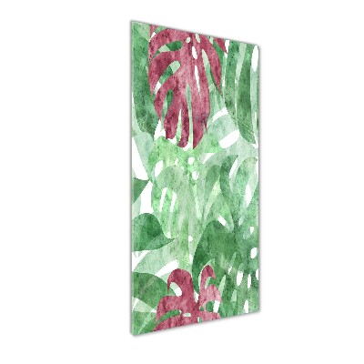 Bild aus glas vertikales Monstera