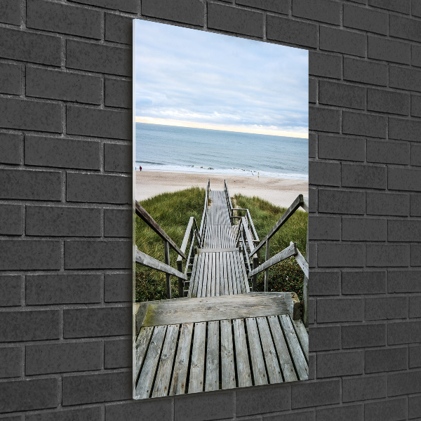 Foto auf glas vertikales Weg zum Strand