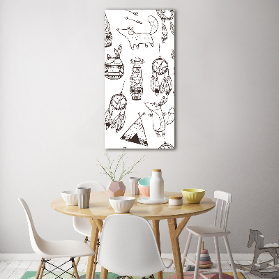 Bild aus glas vertikales Indischer Hintergrund