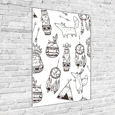 Bild aus glas vertikales Indischer Hintergrund