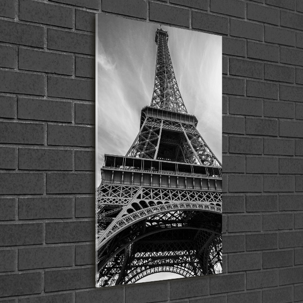 Glasbild vertikales Eiffelturm Paris