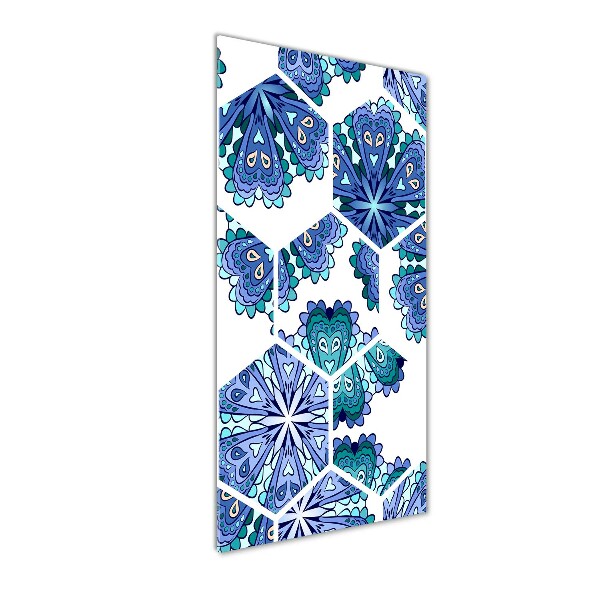 Bild aus glas vertikales Mandala-Elemente