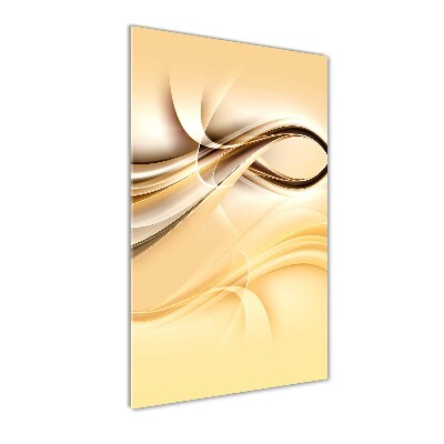 Glasbild vertikales Abstrakte Welle