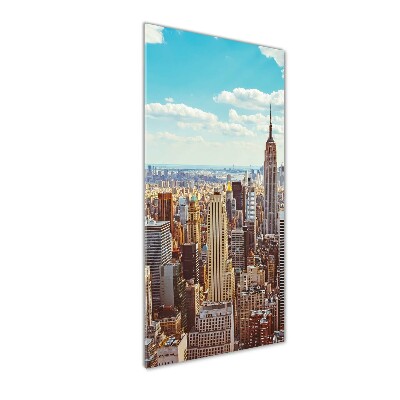 Foto auf glas vertikales New York aus der Vogelperspektive