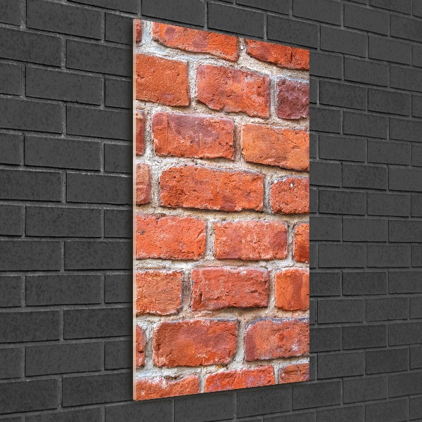Foto auf glas vertikales Ziegelmauer