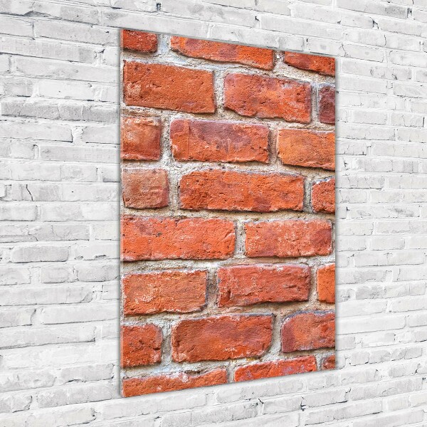 Foto auf glas vertikales Ziegelmauer