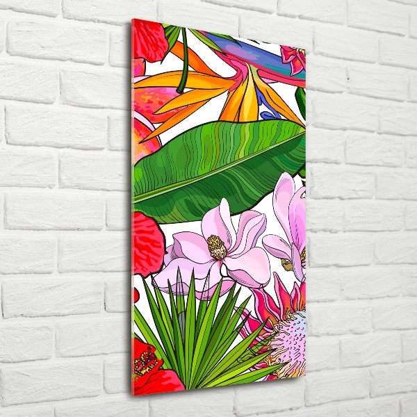 Foto auf glas vertikales Hawaiianisches Muster