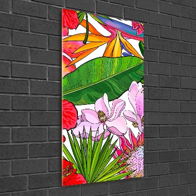 Foto auf glas vertikales Hawaiianisches Muster