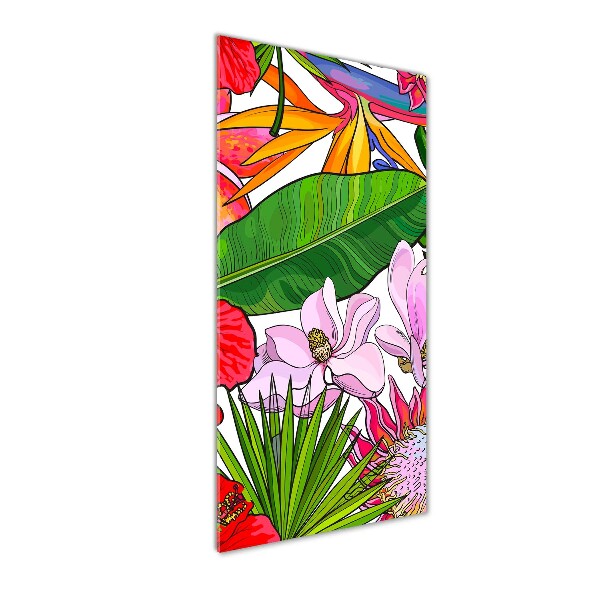 Foto auf glas vertikales Hawaiianisches Muster