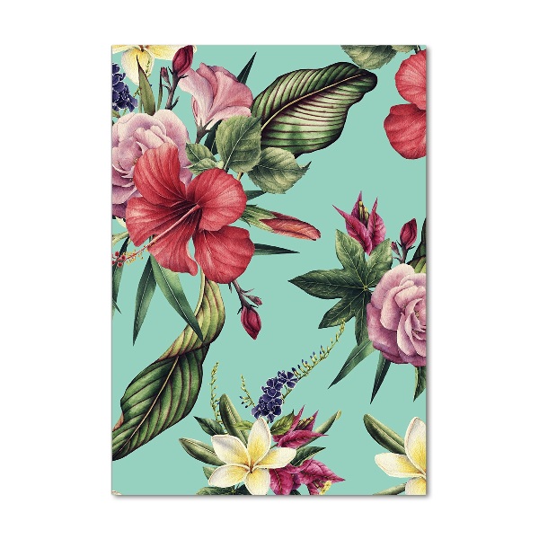 Bild aus glas vertikales Hawaiianisches Muster