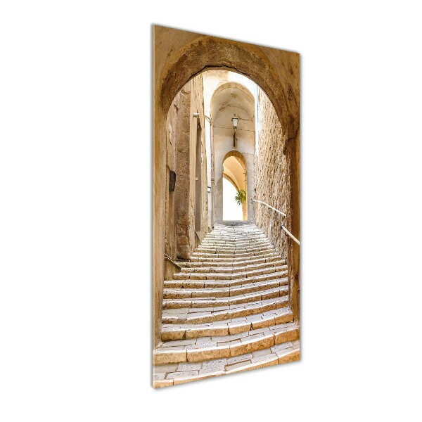 Glasbild vertikales Enge Straßen