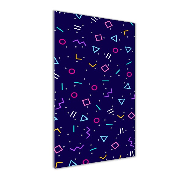 Glasbild vertikales Geometrischer Hintergrund