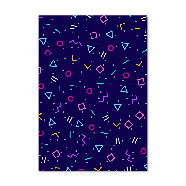 Glasbild vertikales Geometrischer Hintergrund