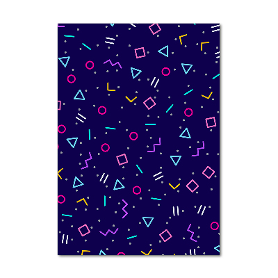 Glasbild vertikales Geometrischer Hintergrund