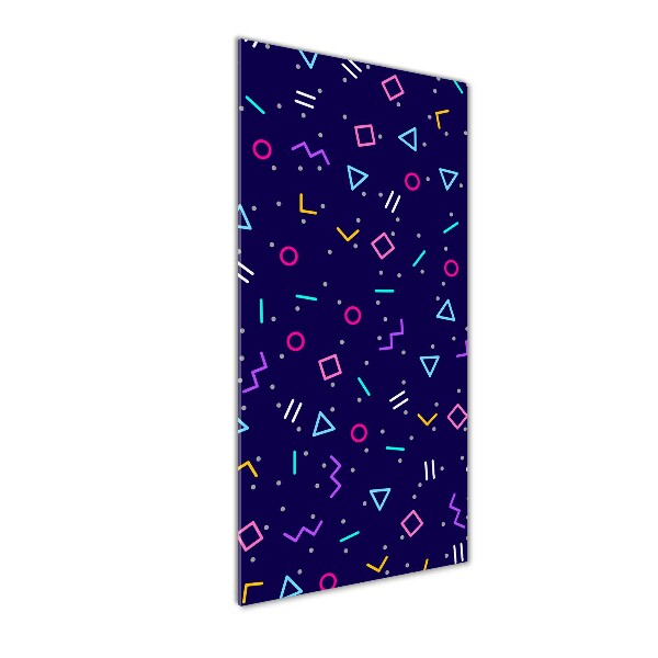 Glasbild vertikales Geometrischer Hintergrund