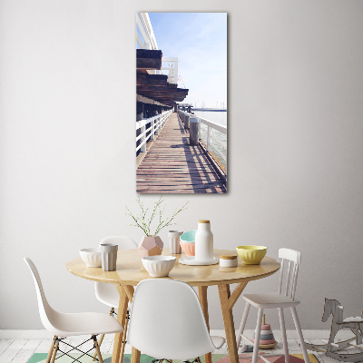 Bild aus glas vertikales Pier in Sopot