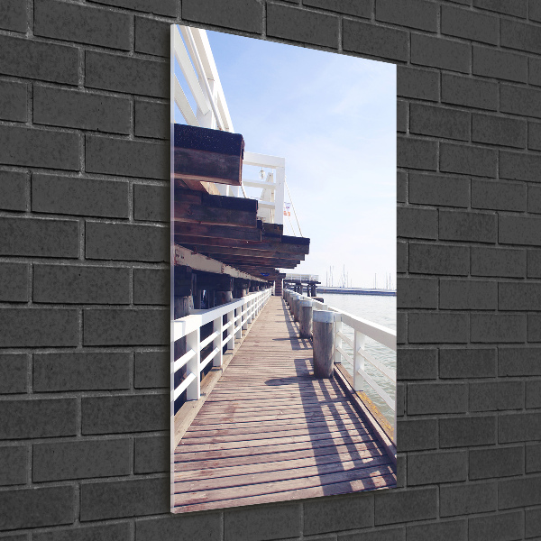 Bild aus glas vertikales Pier in Sopot