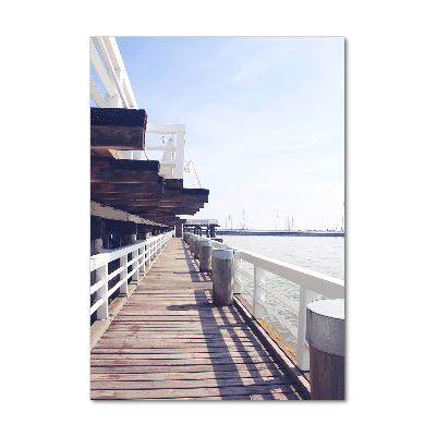 Bild aus glas vertikales Pier in Sopot