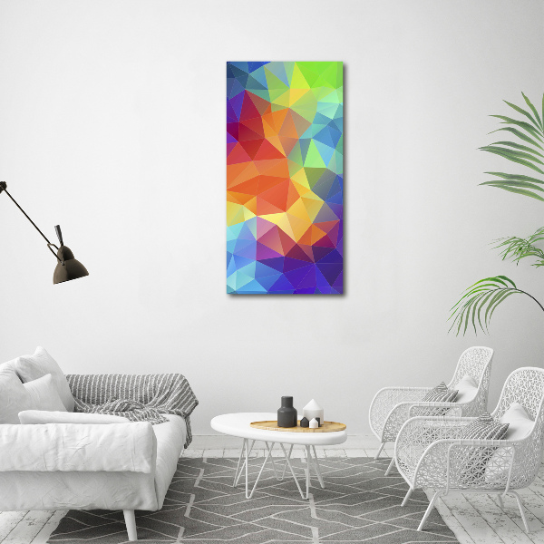 Foto auf glas vertikales Abstrakte Dreiecke