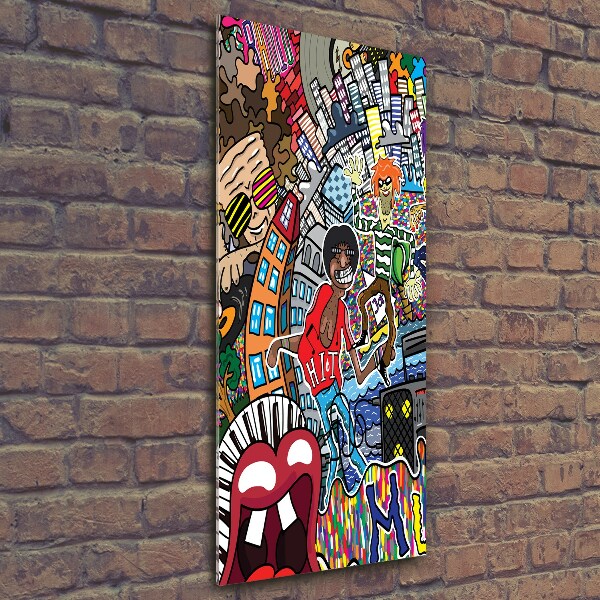 Bild aus glas vertikales Musikalische Collage