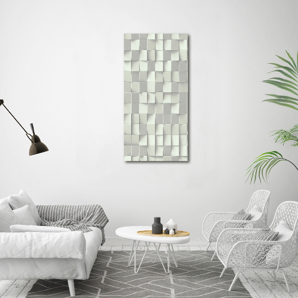 Glasbild vertikales Geometrisches Muster