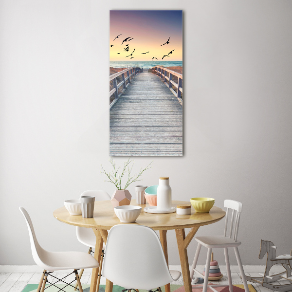 Foto auf glas vertikales Weg zum Strand