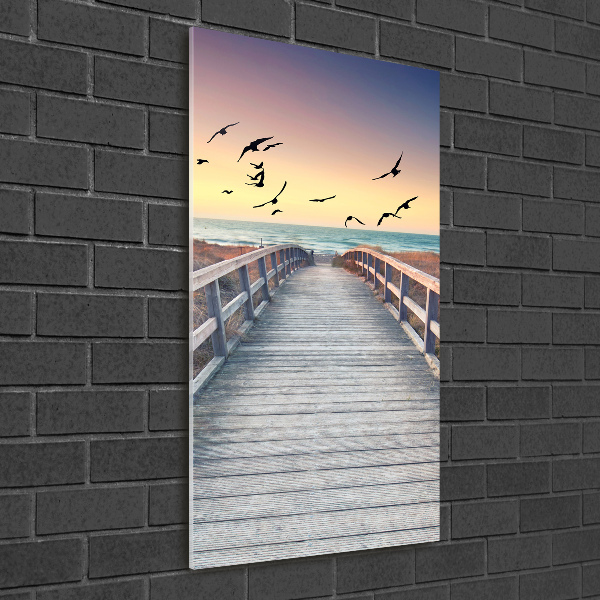 Foto auf glas vertikales Weg zum Strand