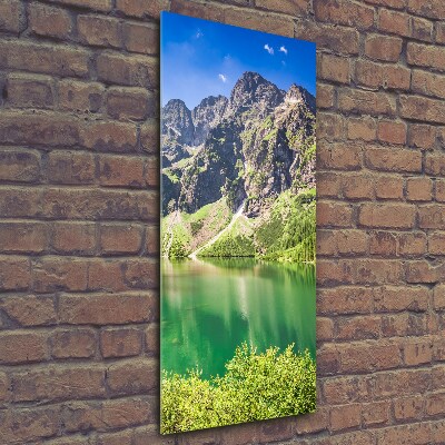 Bild aus glas vertikales Das Meeresauge der Tatra-Berge