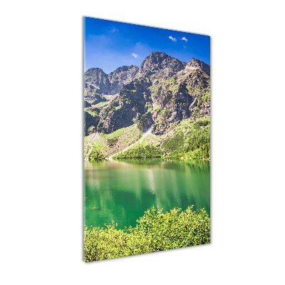 Bild aus glas vertikales Das Meeresauge der Tatra-Berge