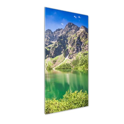 Bild aus glas vertikales Das Meeresauge der Tatra-Berge