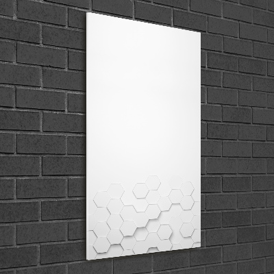 Bild aus glas vertikales Sechsecke Hintergrund