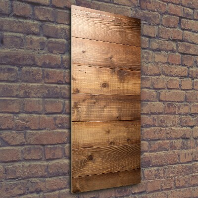 Glasbild vertikales Holzhintergrund