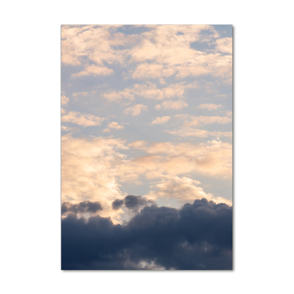 Bild aus glas vertikales Wolken am Himmel