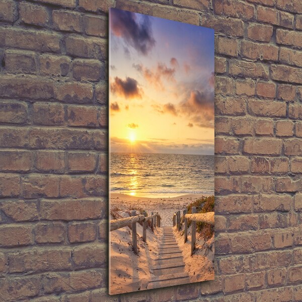 Foto auf glas vertikales Weg zum Strand